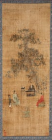 A Chinese Scroll Painting by Qiu Ying