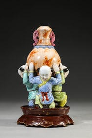 A Porcelain Famille-Rose Vase