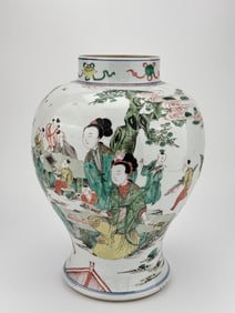 A Porcelain Wucai Jar