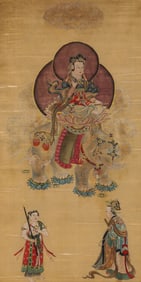 An Anonymous Chinese Scroll Painting of a Buddha