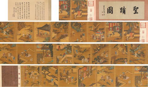 A Chinese Scroll Painting by Qiu Ying