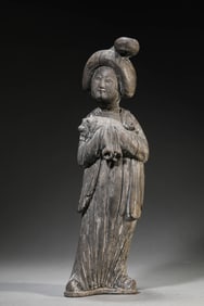 A Bamboo Figure Statue