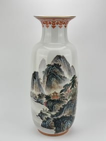 A Porcelain Mountain and River Vase