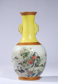 A Porcelain Famille-Rose Flower Vase