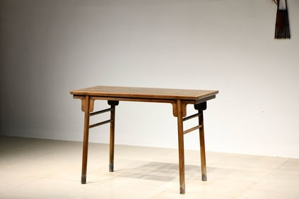 Huanghuali Wood Inlaid Red Sandalwood Carved Cloud Pattern Table