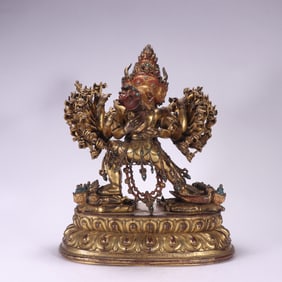 Gilt Bronze Yamantaka Figure