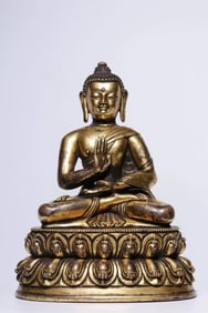 Gilt Bronze Sakyamuni Figure