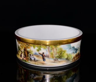 Enamel Drawing Character Story Pattern Porcelain Washer