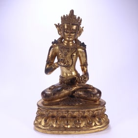Gilt Bronze GuanYin Figure