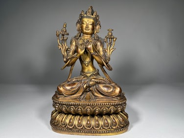 Gilt Bronze White Tara Figure