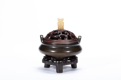 Bronze Double Ears Incense Burner