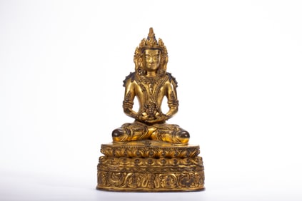 Gilt Bronze GuanYin Figure