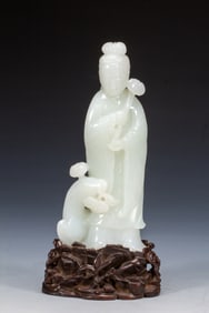 Jade Carved Beauty Figure
