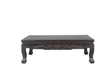 Red Sandalwood Carved Chi Dragon Pattern Table