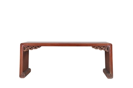 Huanghuali Wood Carved Chi Dragon Pattern Table