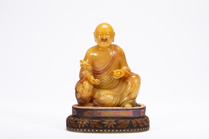 Shoushan Tianhuang Carved Arhat Ornament
