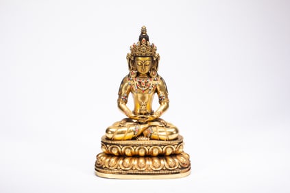 Gilt Bronze GuanYin Figure