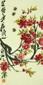 A CHINESE HAND PAINTING,QI BAISHI MARK