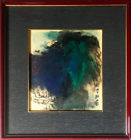 A CHINESE HAND PAINTING,ZHANG DAQIAN MARK