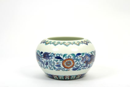 A DOUCAI 'QILIN'WATERPOT