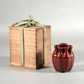 A CAFÉ-AU-LAIT-GLAZED VASE