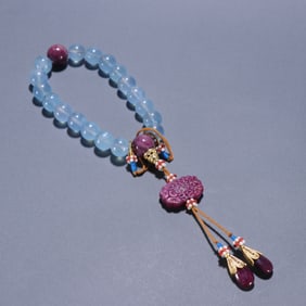 Aquamarine Bead Bracelet