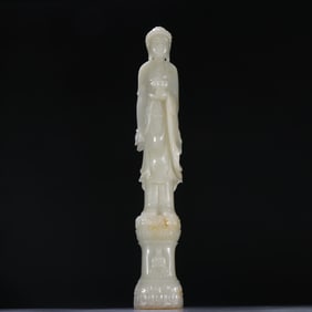 Jade Carved Sakyamuni Figure