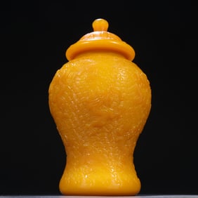 Glassware Carved Dragon Pattern Lid Pot