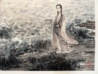 Chinese Drawing Character Painting Album,Fu Baoshi Mark