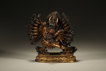 Gilt Bronze Yamantaka Figure