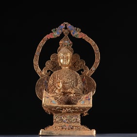 Gilt Silver Sakyamuni Figure