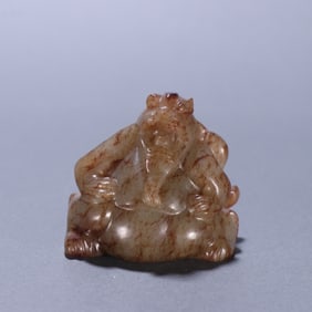 Jade Carved Bear Shape Ornament