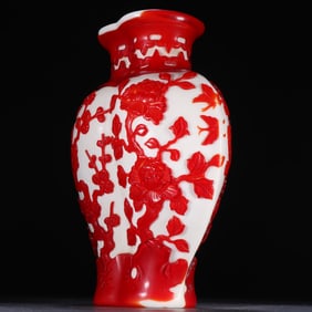 Glassware Carved Flower Pattern Vase