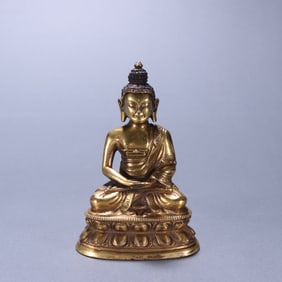 Gilt Bronze Infinite Life Buddha Figure