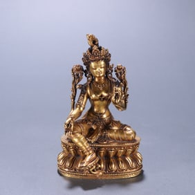 Gilt Bronze White Tara Figure