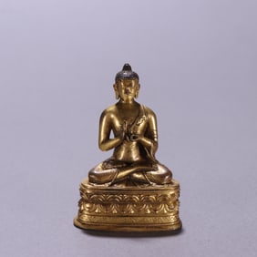 Gilt Bronze Sakyamuni Figure