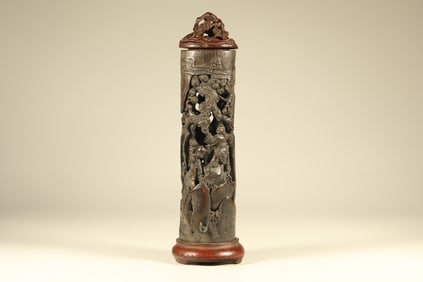 Agarwood Carved Character Story Pattern Incense Burner