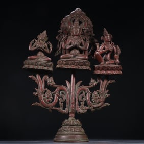 Tibetan Mahasthamaprapta and Amitabha & Avalokitesvara Figure