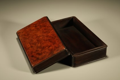Huanghuali Wood Inlaid Cherry Wood Lid Box