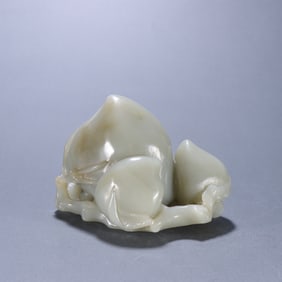 Jade Carved Peach Shape Ornament