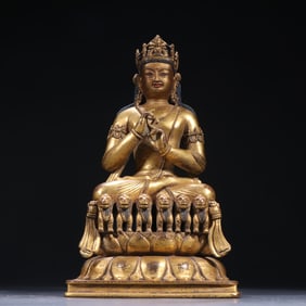 Gilt Bronze GuanYin Figure