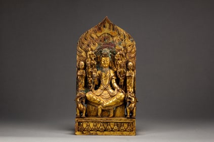 Gilt Bronze GuanYin Figure
