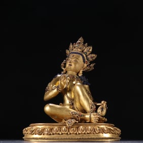 Gilt Bronze GuanYin Figure