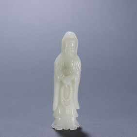 Jade Carved GuanYin Ornament