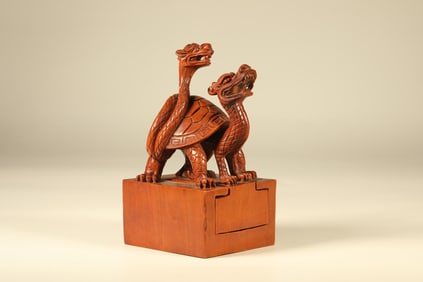 Boxwood Carved Beast Stone Seal