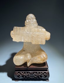 Jade Carved Character Shape Ornament