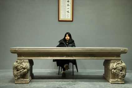 Stone Carved Dragon Pattern Table