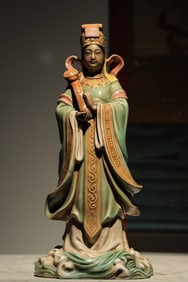 Shiwan Ware Mazu Porcelain Figure