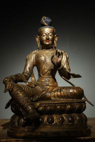 Gilt Bronze GuanYin Figure