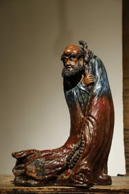 Shiwan Ware Arhat Porcelain Figure